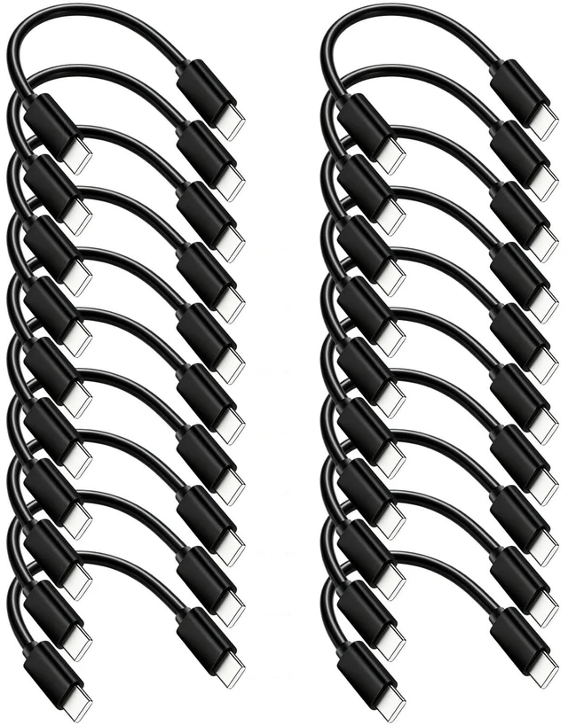 Main image of Short USB-C to USB-C Cable 6inch 20-Pack,Fast Charging & Data & Car Carplay