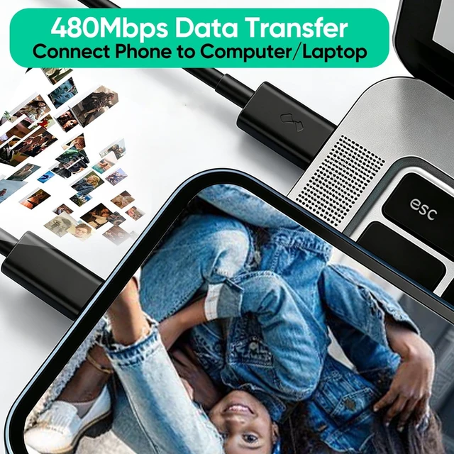Alt view image 5 of 5 - Short USB-C to USB-C Cable 6inch 20-Pack,Fast Charging & Data & Car Carplay