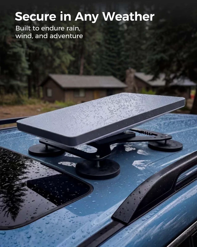 Alt view image 4 of 5 - Starlink Mini Magnetic Car Mount, No-Drill CNC Aluminum Alloy Mount