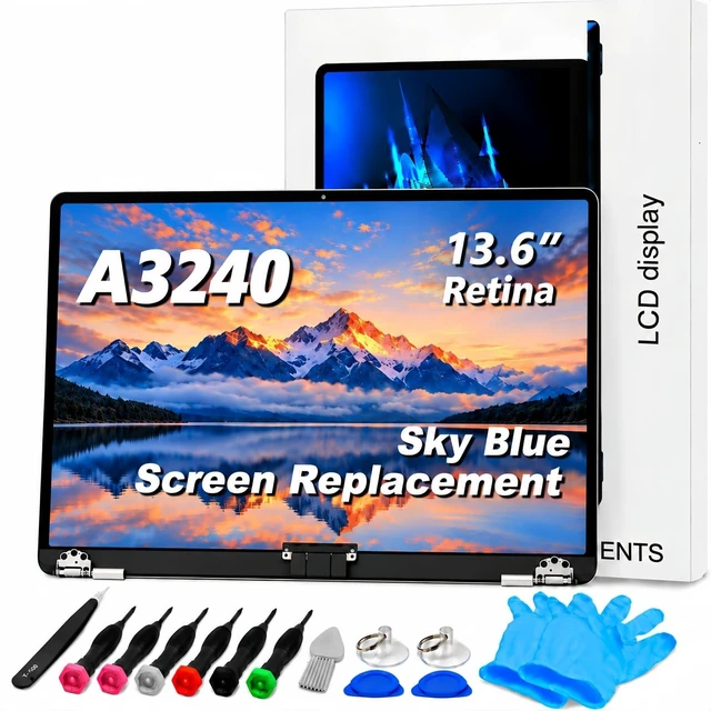 Main image of Lihavqyx A3240 Screen Replacement for 13.6 inches MacBook Pro 2560x1644 Replacement LCD Full Assembly for EMC 8781 Sky Blue