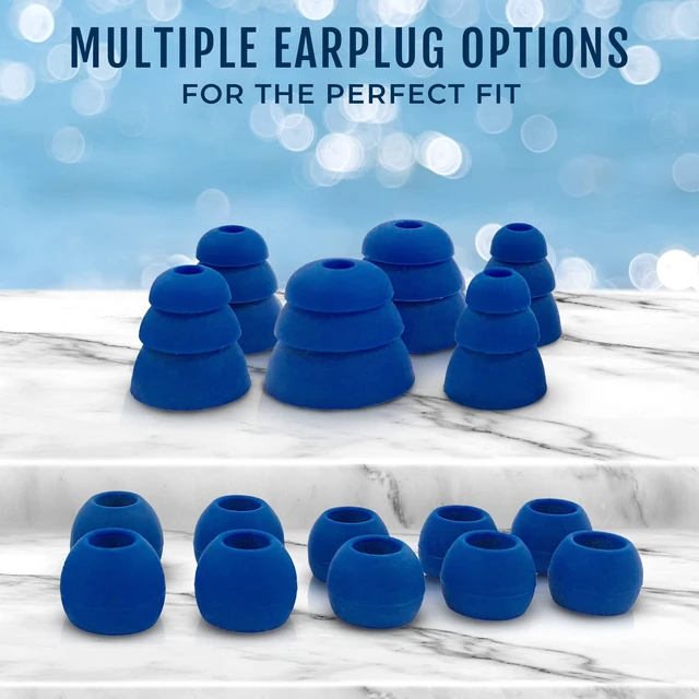 Alt view image 5 of 5 - H2O Audio Surge Waterproof Sport In-Ear Headphones (Black/Blue)