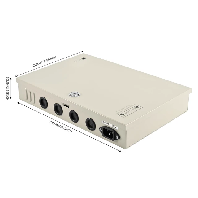 Alt view image 3 of 5 - CCTV Power Supply Box 18-Channel 12V 10A with Resettable Fuse