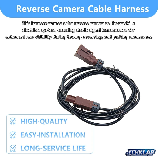 Alt view image 5 of 5 - HC3Z-14D202-M Reverse Camera Cable Harness Assembly Compatible with 2017-2022 Ford F-250 F-350 Super Duty with Towing System - Replace HC3Z14D202M