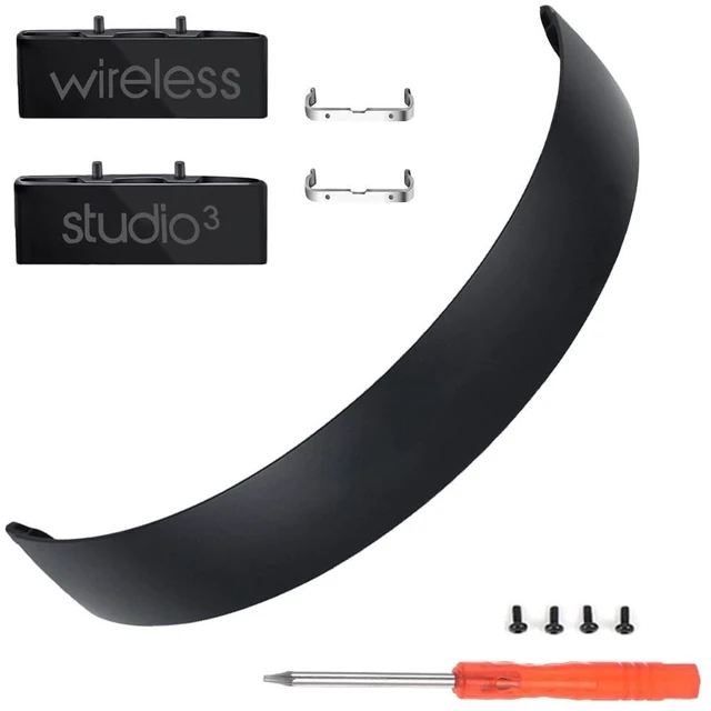 Main image of Beat Studio 3 Headband and Hinge Same as the OEM Arch Band + Hinges Parts Replacement for Beats by Dre Studio3/A1914, Studio2 Wired/Wireless (B0500/B0501), Studio Pro/A2924 Headphones (Black)