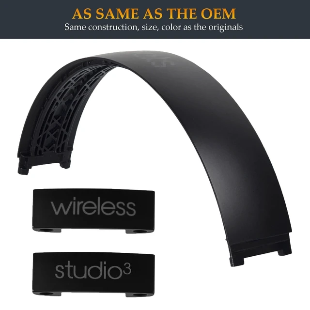 Alt view image 3 of 5 - Beat Studio 3 Headband and Hinge Same as the OEM Arch Band + Hinges Parts Replacement for Beats by Dre Studio3/A1914, Studio2 Wired/Wireless (B0500/B0501), Studio Pro/A2924 Headphones (Black)