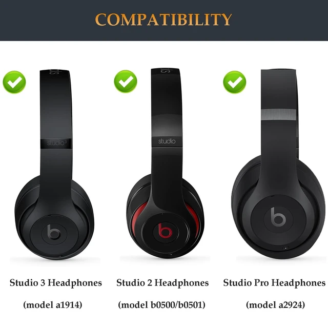 Alt view image 2 of 5 - Beat Studio 3 Headband and Hinge Same as the OEM Arch Band + Hinges Parts Replacement for Beats by Dre Studio3/A1914, Studio2 Wired/Wireless (B0500/B0501), Studio Pro/A2924 Headphones (Black)