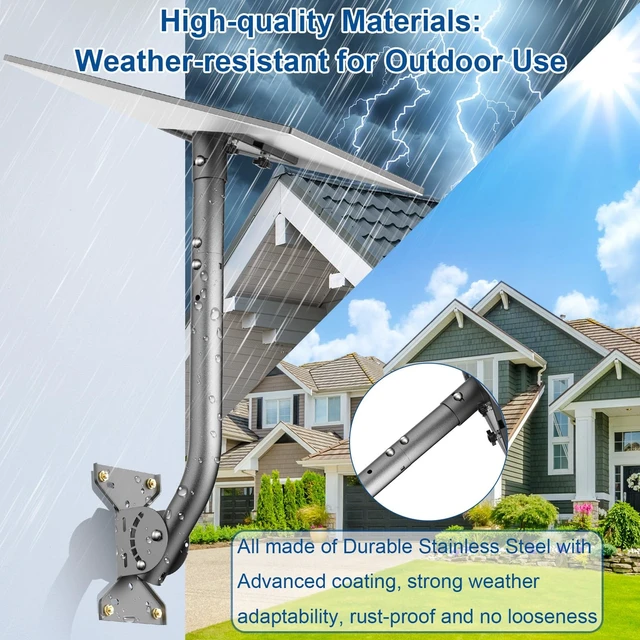 Alt view image 3 of 5 - Starlink 4/4X/Gen 3 Mount, Adjustable Wall & Roof Mounting Kit Compatible with Starlink V3/4/4X Standard Dish for Concrete or Wood Walls, Easy Installation, Include Aluminium Pipe Adapter