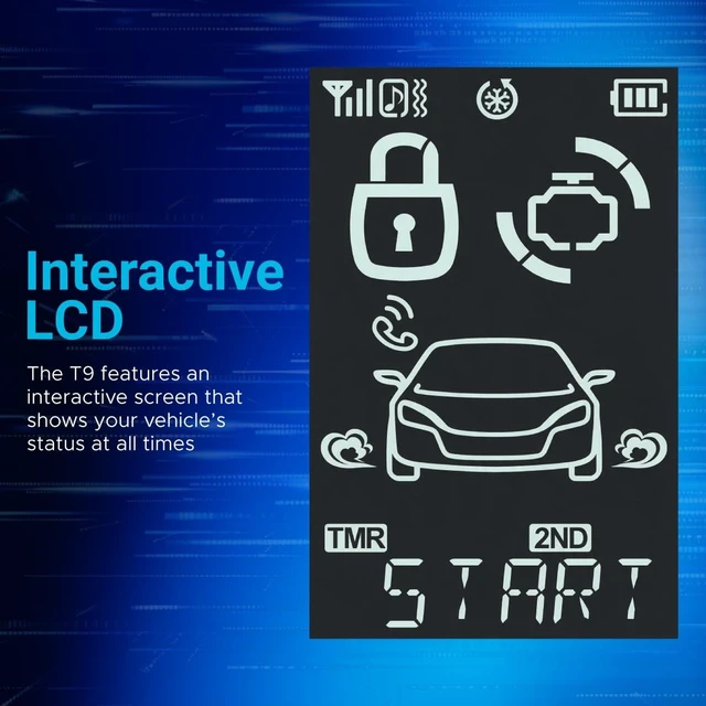 Alt view image 4 of 5 - Compustar T9 2-Way Interactive LCD Replacement Remote with 3000' Range