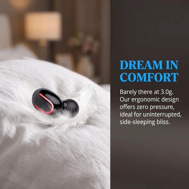 Alt view image 2 of 5 - Sleep Invisible Wireless Noise Cancelling Earbuds for Side Sleepers