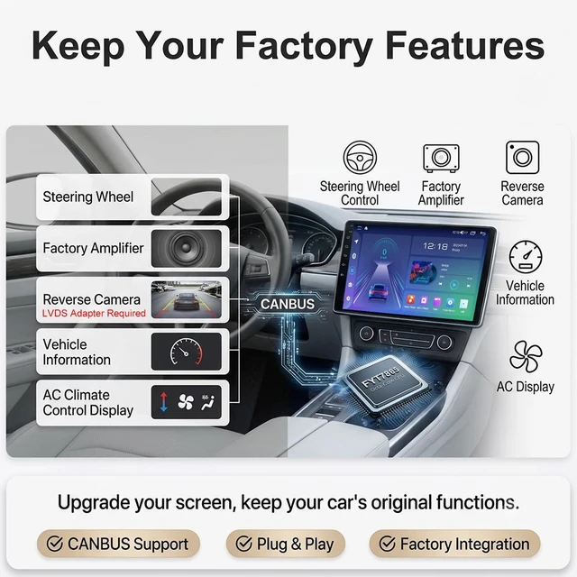 Alt view image 5 of 5 - OEM-Style Android 14 Car Stereo for Lexus LX570 2008-2015, 6G+128G, Type C