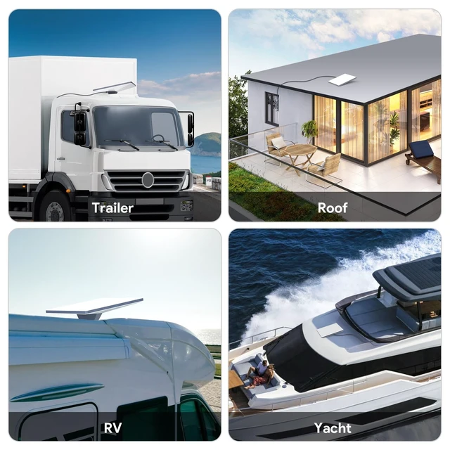 Alt view image 5 of 5 - RV Mount for Starlink Mini, 8 Tilt Aluminum Roof Bracket for Truck Boat