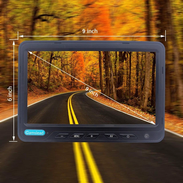 Alt view image 3 of 5 - CAMSLEAD 9 inch Monitor 1080P Rear View Camera System with Wired, DVR Recorder, Support 256GB SD Card, 4 Channel Input, Quad Split Screen, 1080P Backup Camera for Trucs, Trailer, Motorhome, Caravans