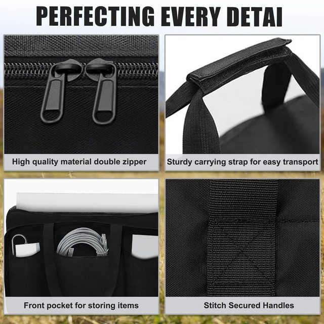 Alt view image 4 of 5 - CSOKRE Carrying Case Compatible with Starlink standard Gen 3, With Thick Padded Inner and Multiple Pockets, Heavy-Duty Travel Storage Bag For Satellite Dish Router Accessories, For Camping,Outdoor, RV