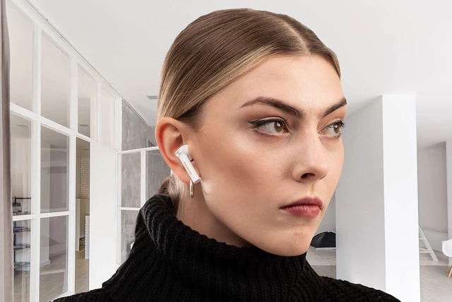Alt view image 4 of 5 - EGNARO ES3 True Wireless Stereo Earbuds, Bluetooth 5.1 Earphones, Touch Controls with Microphone, Color White