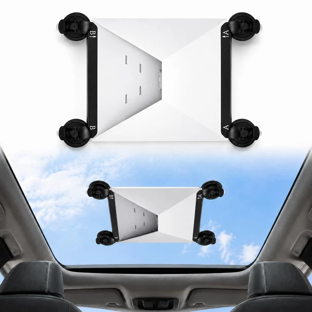 Main image of Spongiduits Starlink Mini Car Mount Suction Cup Holder for Window & Sunroof, Secure Vehicle Mounting Kit with 2 Spare Cups and Anti-Slip Pad, Starlink Mini Accessories for RV, Truck, Boat, Black