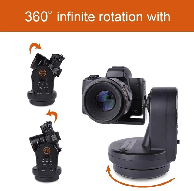 Alt view image 2 of 5 - Venidice YT-800 Remote Control Pan Tilt Head, Automatic Motorized Rotating Panoramic Head for Smartphones/DSLR Cameras/Action Cameras (Limited Weight Under 1kg)