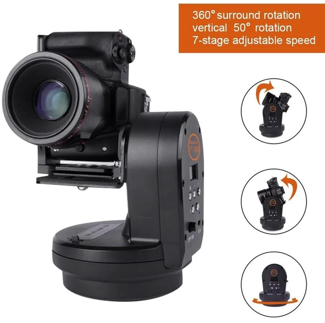 Alt view image 4 of 5 - Venidice YT-800 Remote Control Pan Tilt Head, Automatic Motorized Rotating Panoramic Head for Smartphones/DSLR Cameras/Action Cameras (Limited Weight Under 1kg)