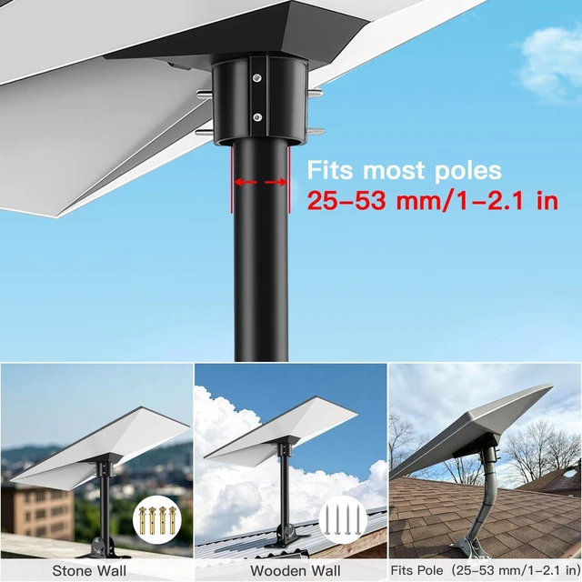 Alt view image 2 of 5 - Roof Mount Compatible with Starlink Gen3 V3 Gen4 Gen4X, Aluminum Wall Mount