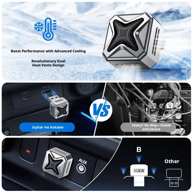 Alt view image 4 of 5 - CloudLINK 2in1 Wireless CarPlay Adapter for Apple CarPlay & Android Auto