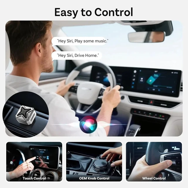 Alt view image 5 of 5 - CloudLINK 2in1 Wireless CarPlay Adapter for Apple CarPlay & Android Auto