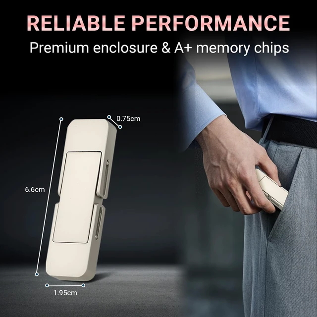 Alt view image 3 of 5 - 256GB 550MB/S USB C Flash Drive,2-in-1 Type C+ USB A 3.2 Gen2 Thumb Drive