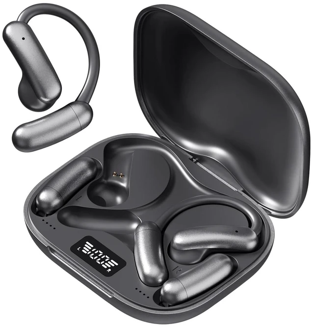 Main image of OceanSounds Open Ear Headphones with Swappable Battery, Bluetooth 5.4 Wireless Ear Hook Headphones, Secure Fit for Running, Workout, Cycling and Outdoor Activities