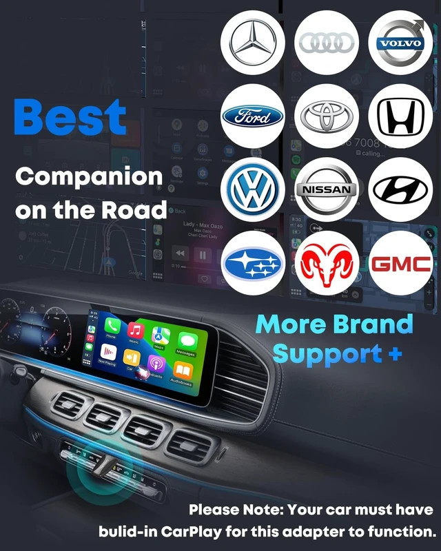 Alt view image 5 of 5 - Wireless CarPlay & Android Auto Adapter - Fast & Stable Connection, Plug & Play, Universal Fit for iOS 10+/Android 11+, Transform Your Wired System to Wireless with Type-C/USB-A for 800+
