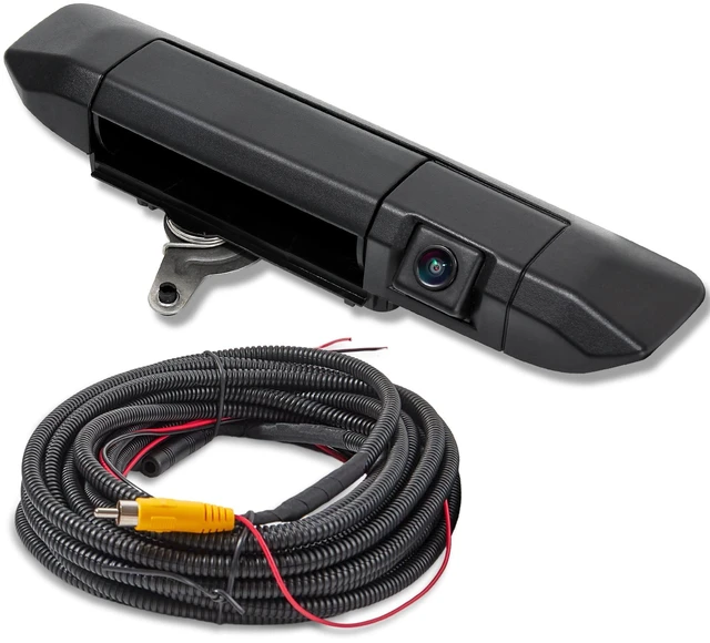 Main image of EWAY Tailgate Handle Backup Camera for 2005-2014 Toyota Tacoma, Liftgate Door Handle Latch Replacement Reverse Rear View Back Up Camera, RCA Aftermarket Input, Replaces# 6909004020 69090-04020