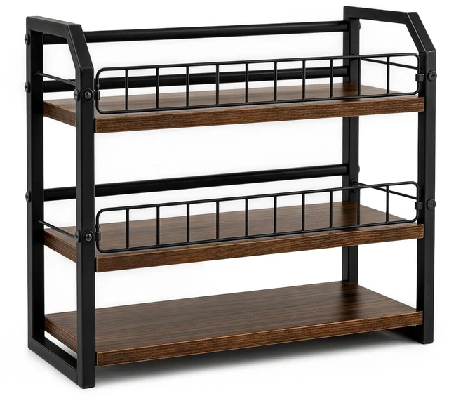 Main image of HLiikuikin 3-Tier CD Display Shelf, CD Storage Rack for CDs, Records, Media Organizer for Home Office Desktop