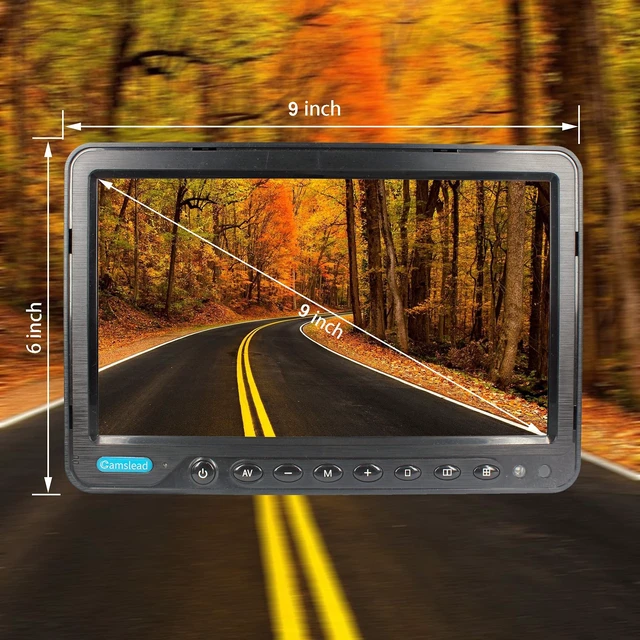 Alt view image 3 of 5 - CAMSLEAD 9 inch Screen 1080P Backup Camera System with Wired, DVR Recorder, Quad Split Screen, Car Monitor + 2X Waterproof Reversing Cameras + 2X Safety Sides Camera, for Camper, Trailers, Truck, RV