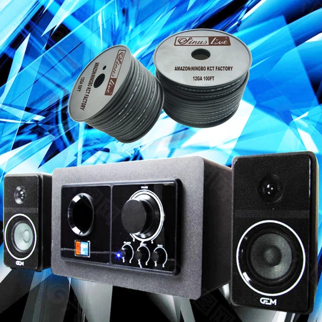 Alt view image 4 of 5 - Sinus Live 12AWG Gauge Speaker Cable Speaker Wire Black 50FT 100FT (12GA-100FT),Elastic PVC, Great Use for Car Speakers Stereos, Home Theater Speakers, Surround Sound, Radio