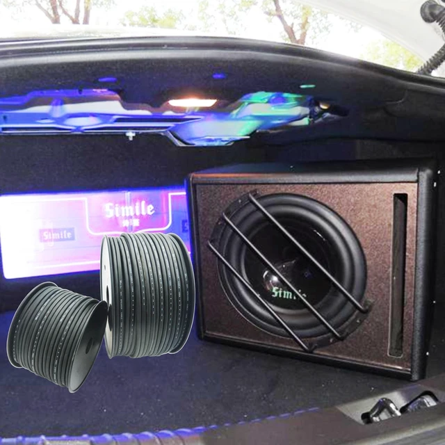 Alt view image 5 of 5 - Sinus Live 12AWG Gauge Speaker Cable Speaker Wire Black 50FT 100FT (12GA-100FT),Elastic PVC, Great Use for Car Speakers Stereos, Home Theater Speakers, Surround Sound, Radio