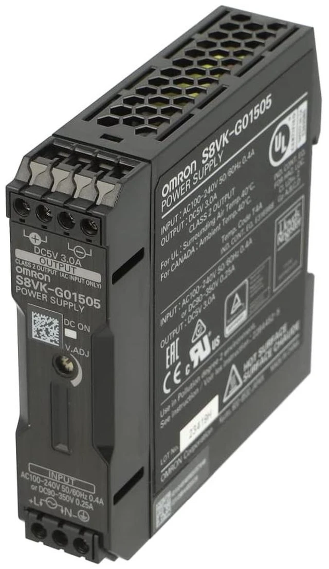 Main image of Omron Industrial Automation Ac-Dc Converter, 1 O/p, 3A, 5V, 15W - S8VK-G01505