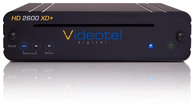 Main image of Videotel Digital HD2600XD+ Premium, Industrial Grade Looping DVD - Auto Powers On, Auto Plays, Auto Loops & Seamlessly Auto Repeat Play 24/7 UL & CE Approved, Designed for Rugged Use
