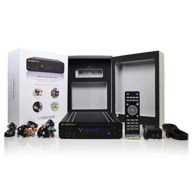 Alt view image 3 of 4 - Videotel Digital HD2600XD+ Premium, Industrial Grade Looping DVD - Auto Powers On, Auto Plays, Auto Loops & Seamlessly Auto Repeat Play 24/7 UL & CE Approved, Designed for Rugged Use
