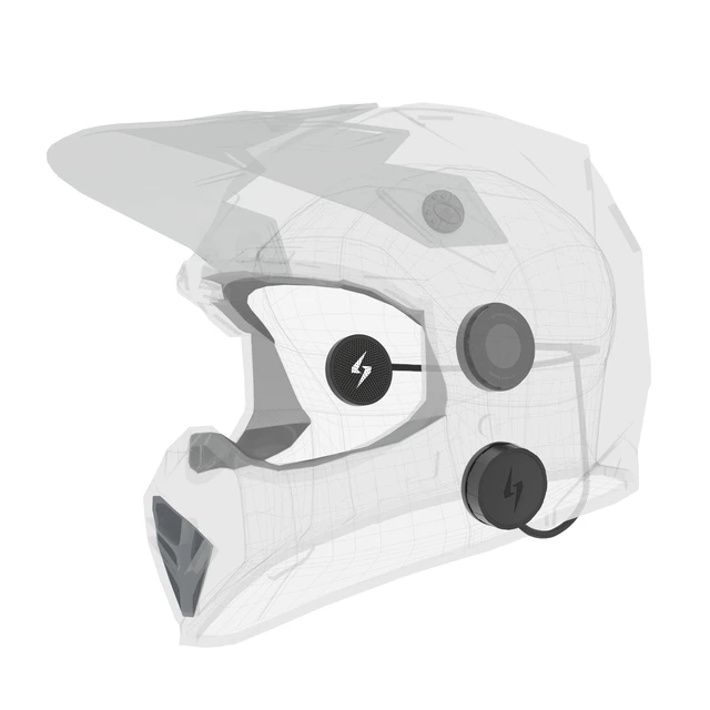 Alt view image 2 of 5 - Syphon SoundPro: Ultra-Thin 9.6mm Bluetooth Moto Headphones - Glove-Friendly Controls, Massive Sound, IP55 Waterproof, Built-In Mic, Universal Fit With Any Dirt Bike, Snowmobile, and Motorcycle Helmet