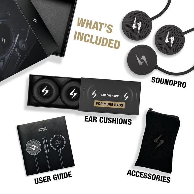 Alt view image 3 of 5 - Syphon SoundPro: Ultra-Thin 9.6mm Bluetooth Moto Headphones - Glove-Friendly Controls, Massive Sound, IP55 Waterproof, Built-In Mic, Universal Fit With Any Dirt Bike, Snowmobile, and Motorcycle Helmet