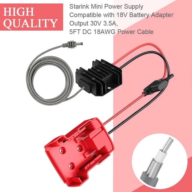 Alt view image 5 of 5 - Starlink Mini Power Supply Compatible with Mil.Waukee 18V to 30V 3.5A