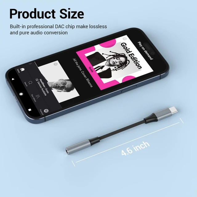 Alt view image 5 of 5 - YGKSAA 10PCS USB C to 3.5mm Female Headphone Jack Adapter