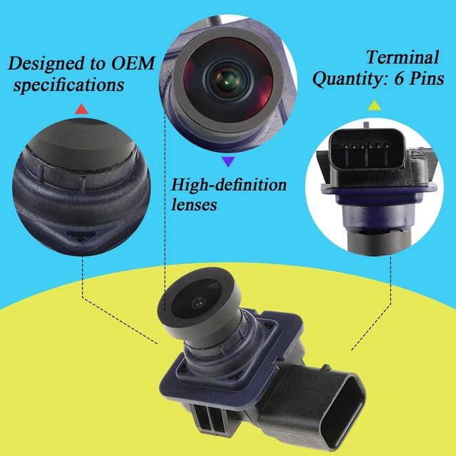 Alt view image 2 of 5 - EB5Z-19G490-A Rear View Backup Camera Compatible with Ford Explorer 2011-2015, Reversing Parking Assist Camera Replaces DB5Z-19G490-A, EP5T-19G490-AA