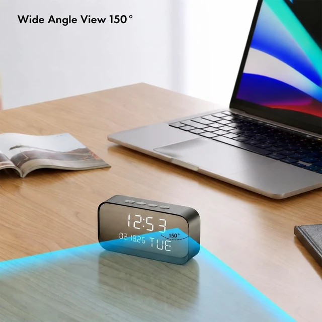 Alt view image 3 of 5 - Aivisee Clock Camera Nanny Cam with 1080P HD Video, AI Motion Detection, Night Vision, Dual-Band 2.4/5GHz WiFi, Bluetooth Setup, Local & Cloud Storage, Indoor Security Camera for Home & Office