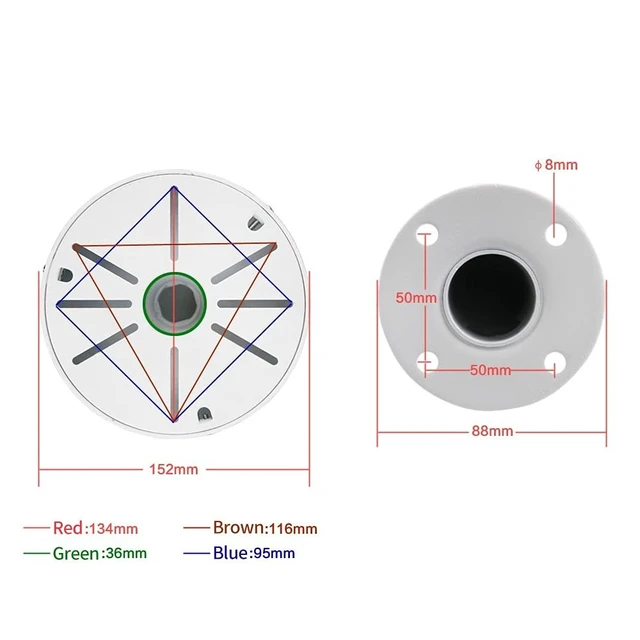 Alt view image 3 of 5 - compcctv Security Camera Mount Bracket, Dome Camera Mount Universal Camera Wall Mounting Bracket for CCTV Security Camera/IP Camera, U Type (11.8 inch)