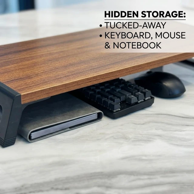 Alt view image 5 of 5 - Zapuno Desk Organizer and Accessories, Computer Monitor Stand Riser with USB Hub , Laptop Stand