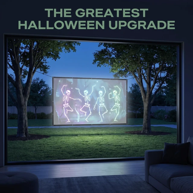 Alt view image 5 of 5 - 60" x 106"Anti-Crease Double Sided Holographic Rear Projection Screen
