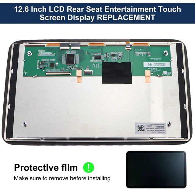 Alt view image 5 of 5 - 85100044 12.6 Inch LCD Rear Seat Entertainment Touch Screen Display Fit for 2021-2023 Chevy Suburban GMC Yukon XL Cadillac Escalade 2021-2024 Headrest TV Replacement 8510004285157661, 58157877