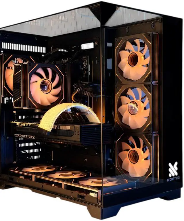 Alt view image 7 of 7 - TECHBYTES Phantom | Custom Gaming PC| RTX 5070 | Intel i7 12700kf 3.6GHz (5.0GHz Turbo) | DDR5 32GB Ram 5600MHz| 1TB NVMeSSD | 850W Gold PSU | Wi-Fi | Win 11 PRO | Black