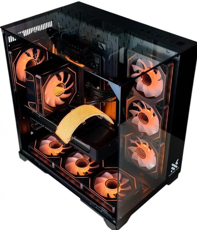 Alt view image 2 of 7 - TECHBYTES Phantom | Custom Gaming PC| RTX 5070 | Intel i7 12700kf 3.6GHz (5.0GHz Turbo) | DDR5 32GB Ram 5600MHz| 1TB NVMeSSD | 850W Gold PSU | Wi-Fi | Win 11 PRO | Black