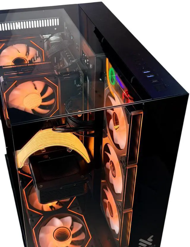 Alt view image 5 of 7 - TECHBYTES Phantom | Custom Gaming PC| RTX 5070 | Intel i7 12700kf 3.6GHz (5.0GHz Turbo) | DDR5 32GB Ram 5600MHz| 1TB NVMeSSD | 850W Gold PSU | Wi-Fi | Win 11 PRO | Black