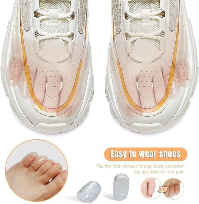 Alt view image 5 of 7 - Silicone Anti Friction Toe Protectors Women, 30 Pcs Gel Toe Separators Breathable Little Toe Covers for Men and Women, Toe Sleeves for Ingrown Toenails, Corns, Calluses, Blisters and Pain Relief