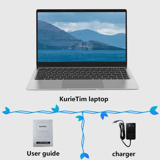 Alt view image 6 of 7 - KurieTim 14.1 Inch Laptop, 8GB DDR4 RAM, 256GB M.2 SATA SSD, Laptops Computer with Celeron CPU J4125 (4C/4T, Up to 2.7GHz), 14.1" FHD IPS LCD Screen, WiFi, Webcam, USB-A x2, Mini HDMI, Silver